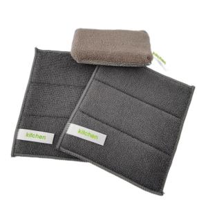 Quality Scrub Sponge For Dishes 17x23cm Microfiber Lint Free Microfiber Cleaning Pad wholesale