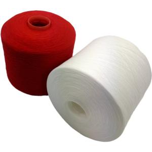 Quality High Tenacity 100% Dyed Polyester Yarn Low Shrinkage Red For Sewing Thread wholesale