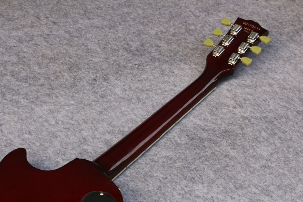 LPaul R9 Tiger Flame les Electric guitar with Chrome hardware, Maple body LP standard guitar,Free shipping