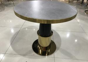 Quality Round Stainless Steel 80cm Marble Top Living Room Tables wholesale