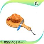 Round wooden pizza plate bread cutting board for restaurant