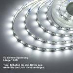 IP20 Rated High brightness 5v 8mm 120leds 6500K White flexible Electroplate