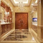 ISO9001 HDF Modern Wooden Entrance Doors 160cm Solid Core Entry Door