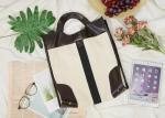PU Portable Woven Travel Canvas Tote Bags