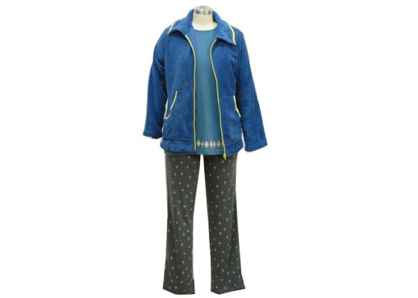 Cotton Print Women'S Long Sleeve Pyjama Set , Ladies 3 Piece Pyjama Set