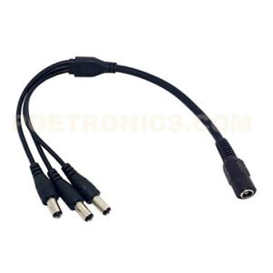 Quality DCS103 CCTV Three Way One Female to Three Male 12V DC Power Splitter Cable wholesale