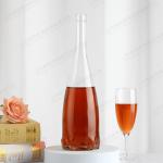 Clear Glass Unique Floral Carving Whiskey Vodka Wine Bottle 250ml 500ml 750ml