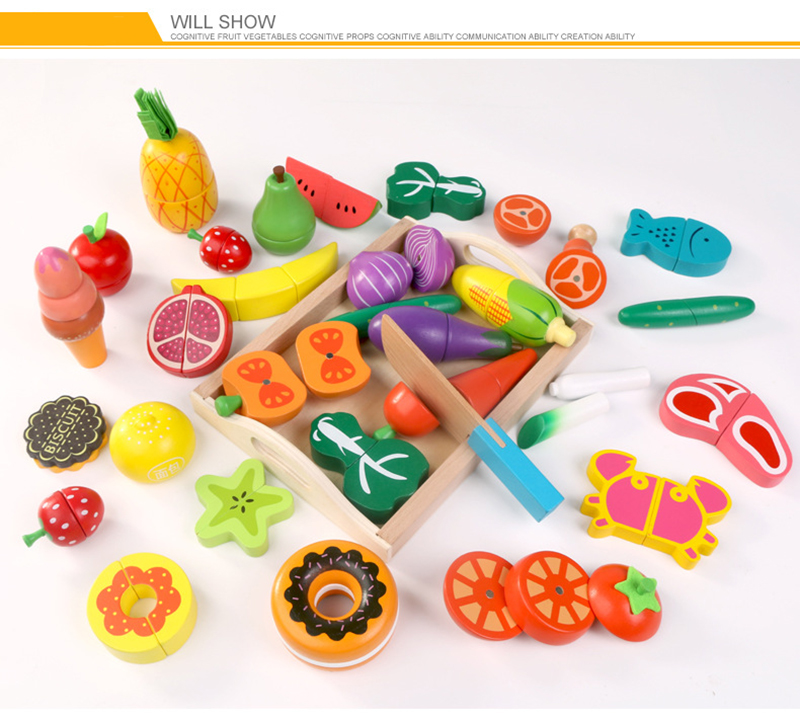 Simulation Kitchen Pretend Toy Wooden Montessori Educational For Kids