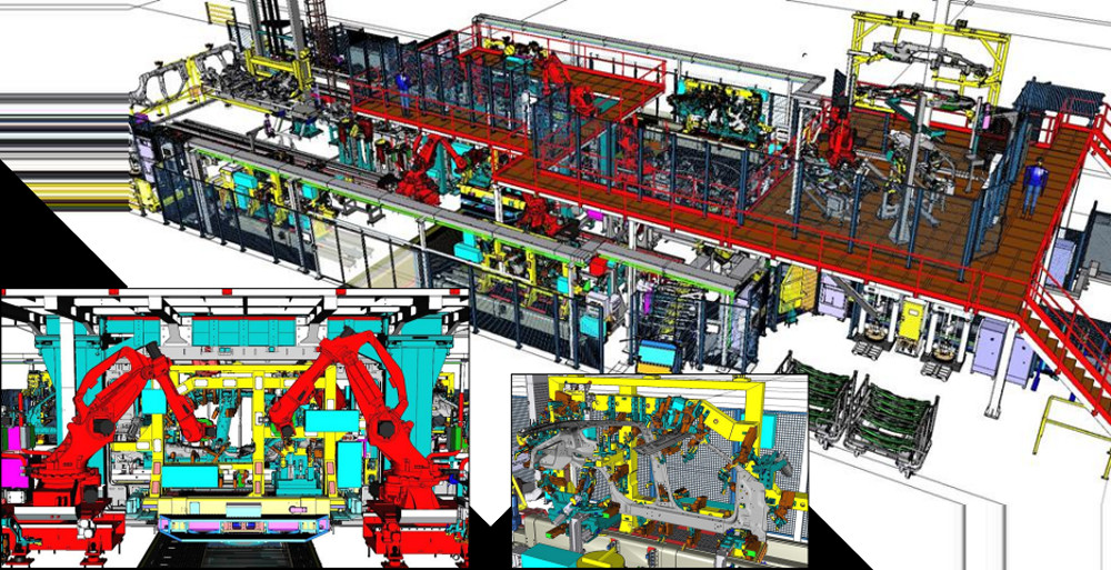 Integrated Body Shop And Assembly Shop Robotics Automation Solution Automotive Production Line Turn Key Project