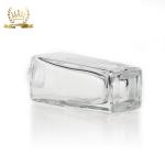 Fancy Transparent 35ml Cosmetic Empty Square Glass Foundation Powder Bottle