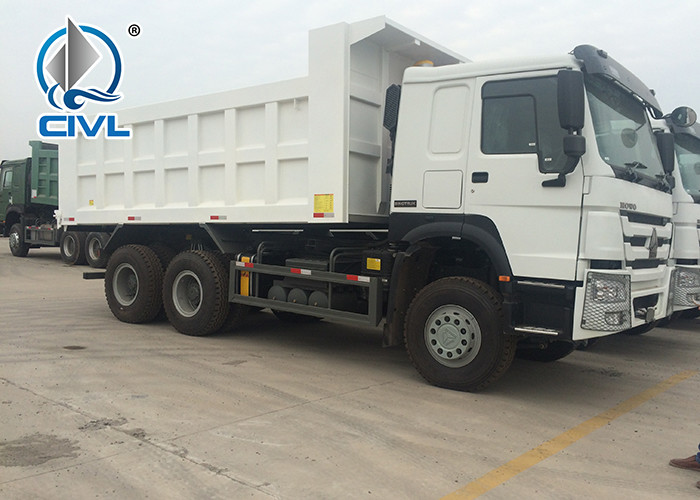 White 371Hp Tipper Heavy Duty Dump Truck For Bad Road Condition Overloading