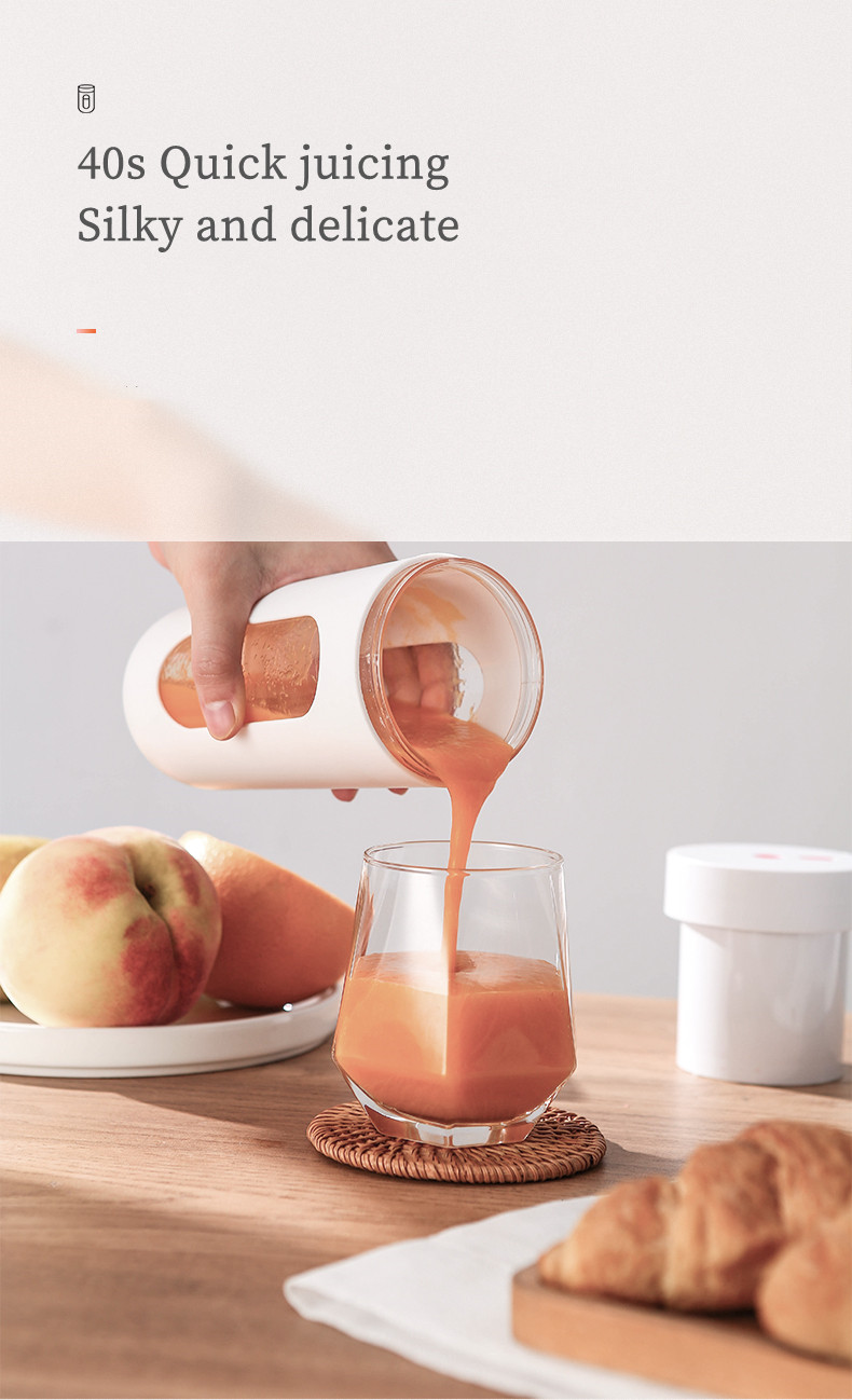 New Minimalist Portable Juicer Cup 300ml Rechargeable Milkshake Fruit Blender For Home Travel