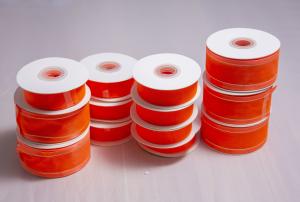 Quality Red 4&quot; Wide Single Face Wired Organza Ribbon wholesale