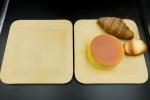 Rectangle Dinner Disposable Bamboo Plate Natural Color Customized