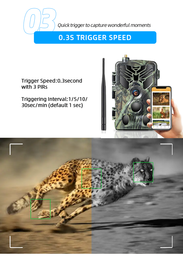 Mini Trail Camera Hunting HC-810LTE Outdoor Wildlife IP65 Waterproof Wireless System Night Vision Camera