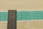 Voluminous Decorative Cloth Tape , Ethnic Aqua Cotton Twill Tape Braid Webbing