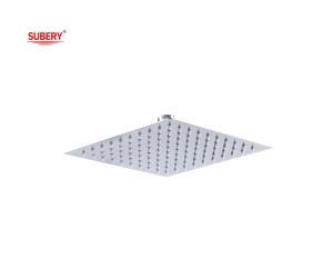 Quality 8&quot; 10&quot; 12 Square Rain Shower Head OEM SUS304 Stainless Steel Chrome Bathroom Column wholesale