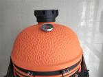 Round Orange Glazed BBQ 54.6cm Kamado Ceramic Grill