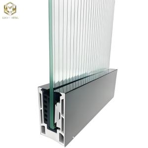 Quality Frameless Tempered Glass Aluminum Fence Panels Modern Slim Profile wholesale