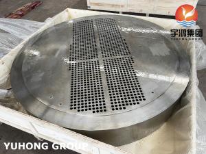 Quality A516 GR.70N STATIONARY carbon steel TUBESHEET HEAT EXCHANGER PART wholesale