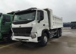 White Color Sinotruk Howo Dump Truck High Fuel Efficiency 30 - 40 Tons For
