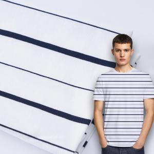 Quality Breathable And Durble Simple And High Quality Striped Cotton Fabric For T- Shirt wholesale