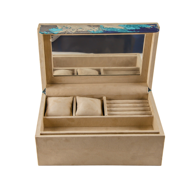 MDF Wood Jewellery Travel Organiser Personalized Travel Jewelry Case