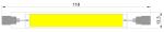 Double Ended 120m/W 15W 1500LM 2700K Cool White Cob LED R7s Slim