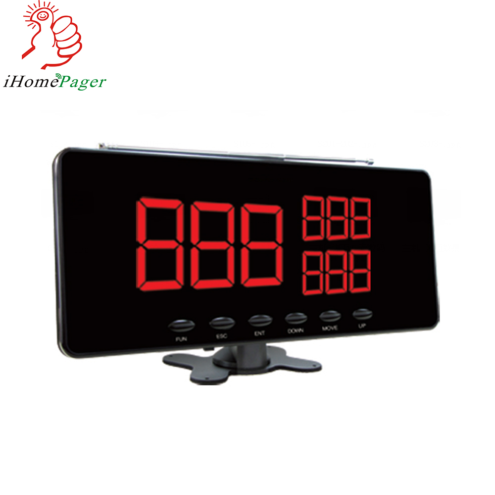 CE certification china wireless waiter calling system water/service/bill/cancel button and 3 groups of XXX digits display