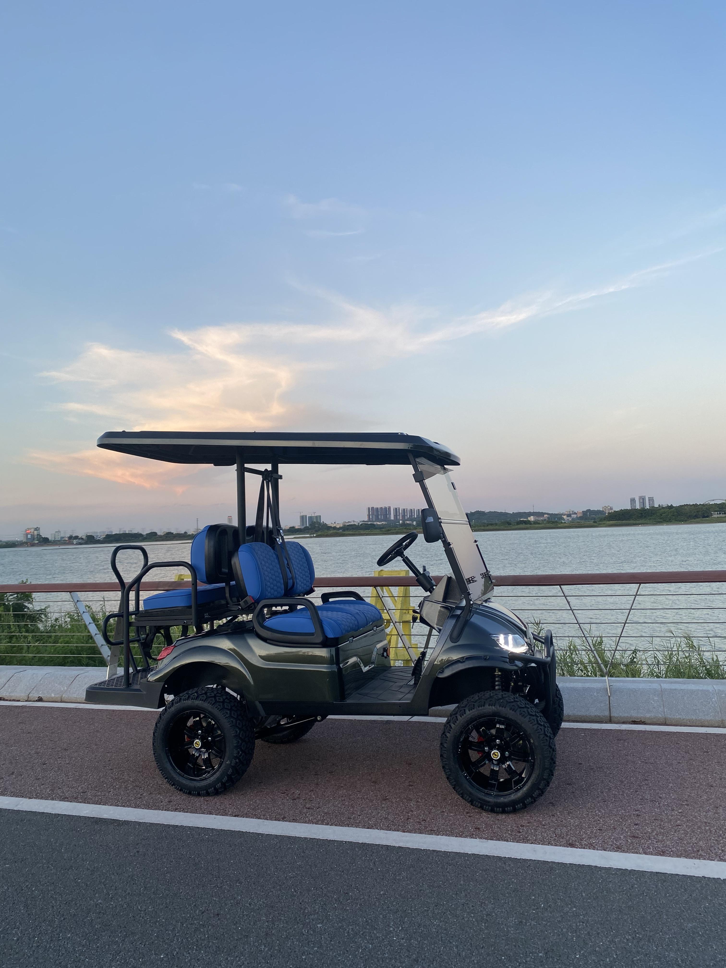 48V 60V 72V Disc Brake Electric Golf Cart With RGB Light