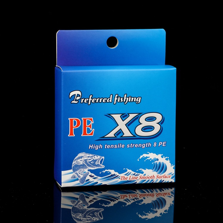 Fishing Gear Packaging Custom Folding Fishline Cardboard Paper Box with Custom Design