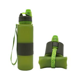 Quality 650ML Odorless Leak Proof Silicone Folding Bottle wholesale