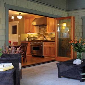 Quality New design aluminum frame tempered glass folding door for villa/house/building wholesale