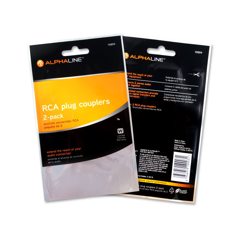 Wholesale plastic OPP MOPP PET USB cable packaging bag for mobile phone accessories