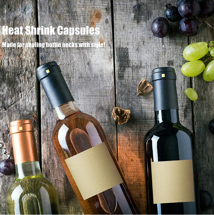 Wine Bottle Stopper Shrink Pack Sleeve Clear PVC Heat Shrink Capsules