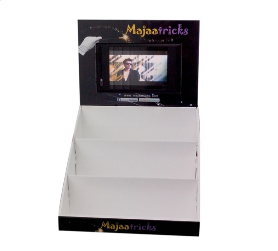 LCD video point of purchase video display, video advertising screen for PDQ/CDU/FSDU