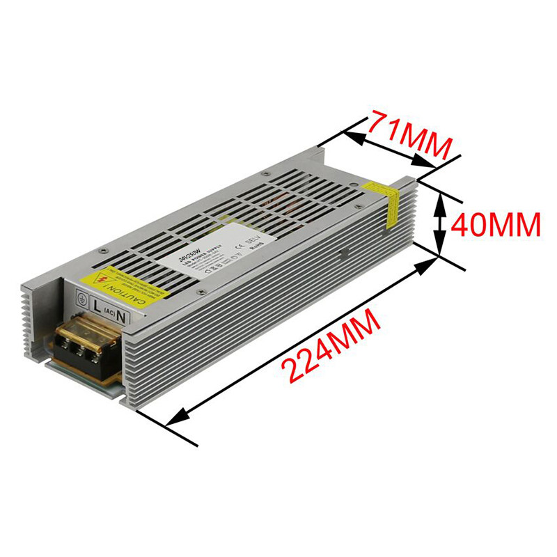 24 volt power supply 250w smps power supply Slim power supply IP20 LED transformer Adapter for strip Light