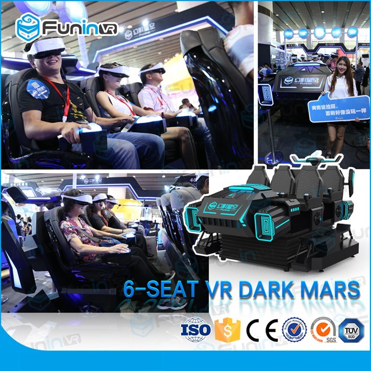 Metal Video Game Simulator , Multiplayer 6 Seats Theme Park Ride Simulator
