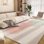 Light Luxury Creamy Floor Carpet Rug Irregular Bedroom Area Rugs