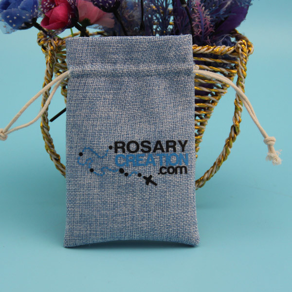 Soft Recyclable Jute Drawstring Bag For Jewelry 10 X 15cm / 12 X 17cm Size