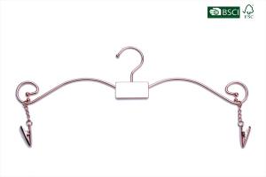 Quality Betterall Beautiful Popularly Chrome Metal Underwear Hanger With Clips wholesale