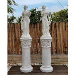 Outdoor Garden Decoration Lady Marble Stone Sculpture Life Size