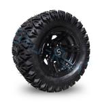 20*10-10 All Terrain Golf Cart Tires And Wheels Aluminum Alloy 10 Inch 4 PLY