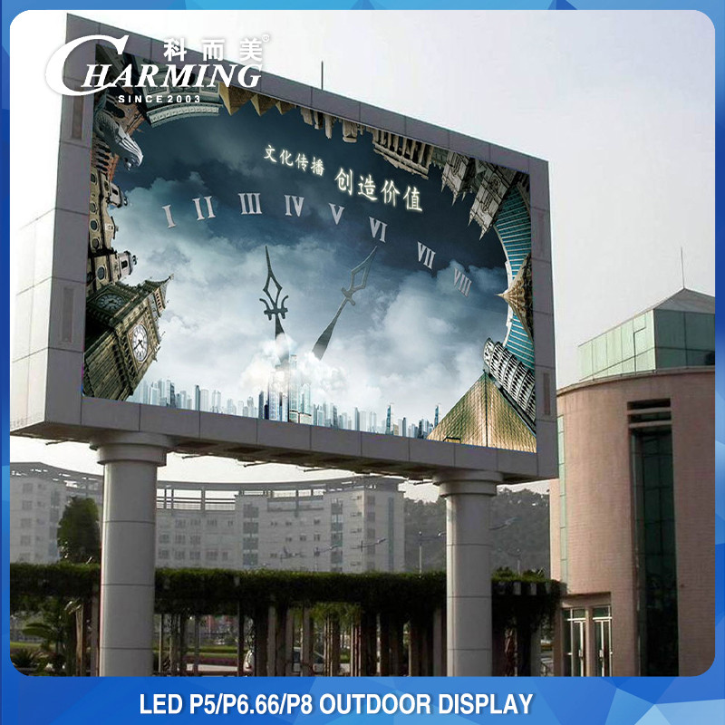 P5 P8 LED Advertising Screen Outdoor High Brightness 4K Waterproof IP65 Display