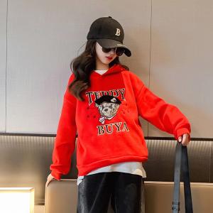 Quality Children's cashmere padded sweater girl's coat wholesale