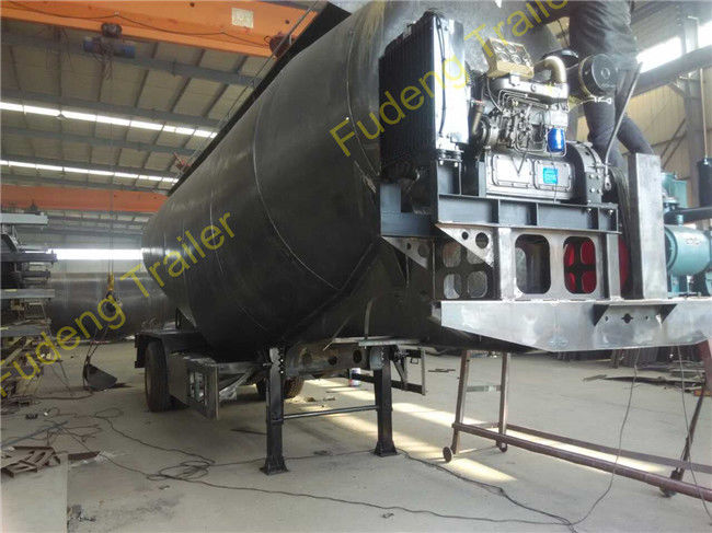 High Strength Steel Bulk Cement Tanker Trailer , 30 Tons Cement Tank Semi Trailer