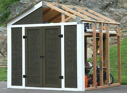 96 x 84 x 97.56 inch Galvanized Steel Shed Kit for Barn Roof Tailored to Your Needs