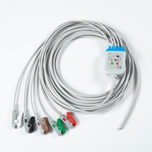 Quality 5 Lead Grey AHA Grabber Semi-finished ECG Cable Spare Parts For Hospital Equipment wholesale