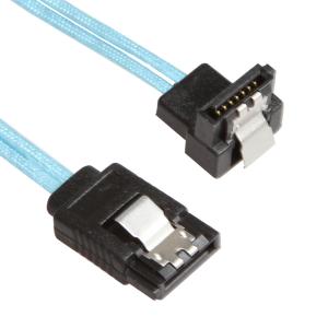 Quality 8 Inch Blue SATA 3 Extension Cable , Straight To Straight SATA 3 Cord wholesale