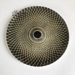 Luxury Black Charger Plates Wedding Tableware Rhomboid Glass 32cm